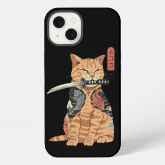 Japanese Samurai Cat iPhone 13 Cases