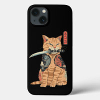 Japanese Samurai Cat  iPhone 13 Cases