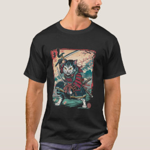 Japanese Samurai Cat Ninja Cat T-Shirt