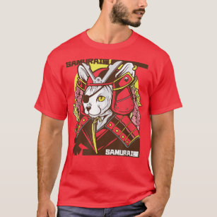 Japanese Samurai Cat Warrior Eye Patch In Traditio T-Shirt
