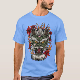 Japanese Samurai & Characters I Japanese Dragon T- T-Shirt