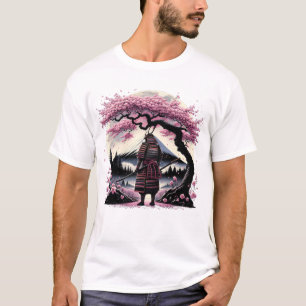 Japanese Samurai Cherry Blossom Fuji Mount T-Shirt