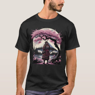 Japanese Samurai Cherry Blossom Fuji Mount T-Shirt