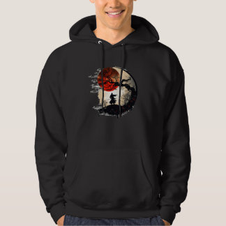 Japanese Samurai Cherry Blossom Red Moon Tree Of L Hoodie