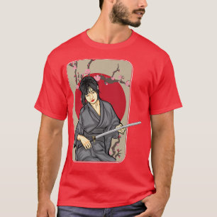 Japanese Samurai Culture Scenery Vintage Sakura Ch T-Shirt