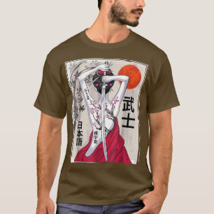 Japanese Samurai Culture Scenery Vintage Sakura Ch T-Shirt
