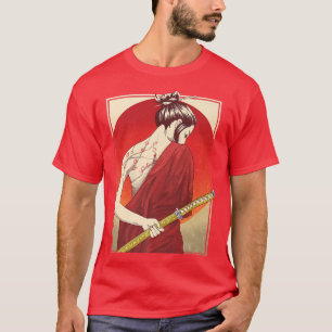 Japanese Samurai Culture Scenery Vintage Sakura Ch T-Shirt