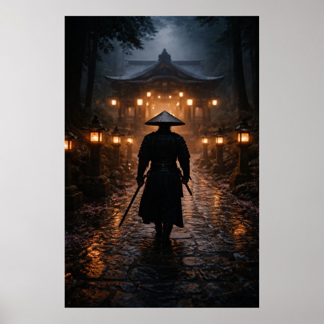Japanese Samurai - Dark Theme Poster (Front)
