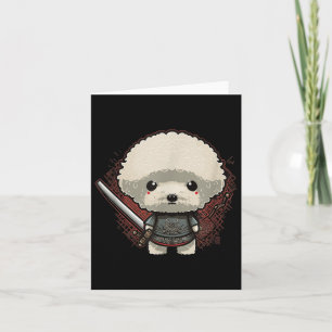 Japanese Samurai Dog Tattoo, Vintage Kawaii Ninja  Card