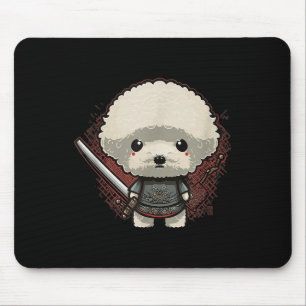 Japanese Samurai Dog Tattoo, Vintage Kawaii Ninja  Mouse Mat