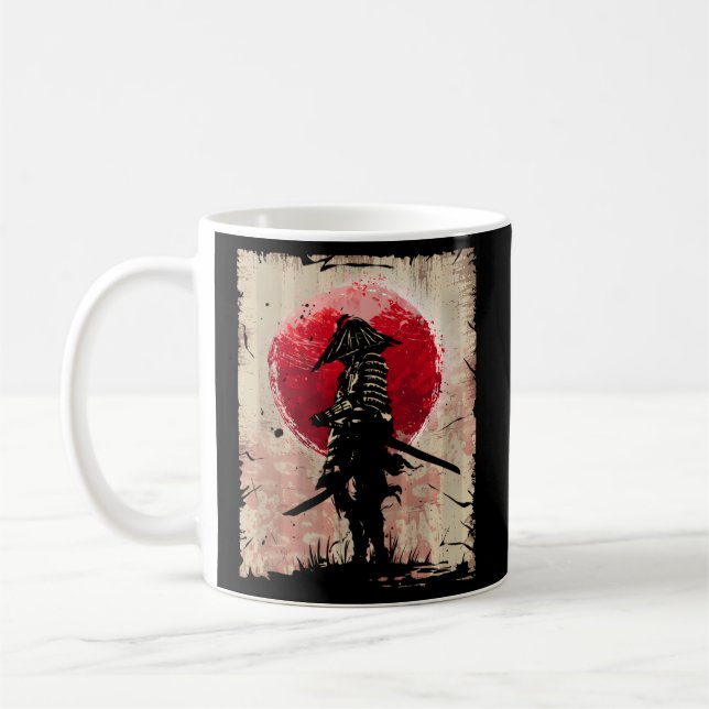 Japanese Samurai Fighter Coffee Mug (Left)