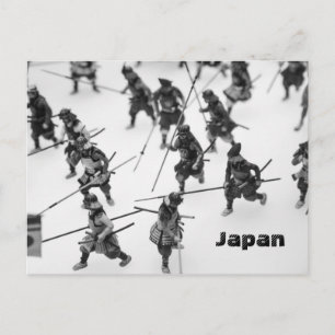 Japanese Samurai Figures Postcard