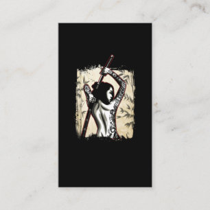 Japanese Samurai Girl Tattooed Female Warrior Business Card
