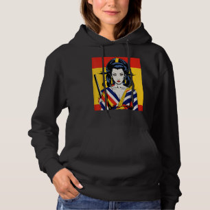 Japanese Samurai Girl Vintage Retro Sakura Cherry  Hoodie