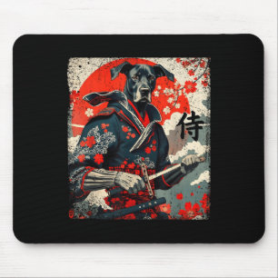 Japanese Samurai Great Dane Tattoo Kawaii Ukiyo-e  Mouse Mat