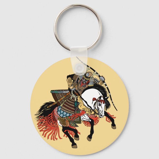 Japanese samurai horseman key ring (Front)