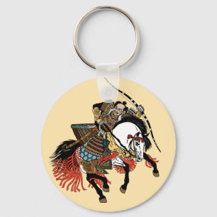 Japanese samurai horseman keychain