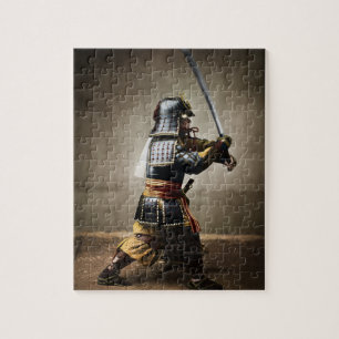 Japanese Samurai in Armour with Katana Jigsaw Puzzle