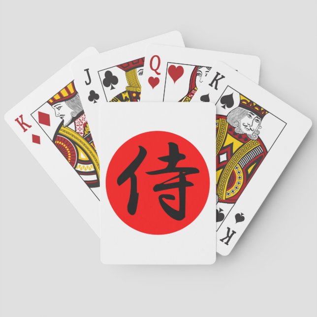 Japanese Samurai Kanji Symbol Playing Cards (Back)