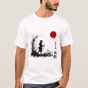 Japanese Samurai Minimalist Art T-Shirt