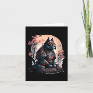 Japanese Samurai Ninja Dog Tattoo Graphic For Men  Card