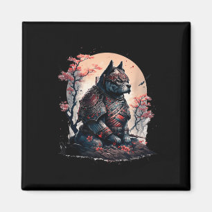 Japanese Samurai Ninja Dog Tattoo Graphic For Men Magnet
