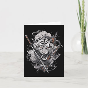Japanese Samurai Ronin Sword Katana Japan Tiger Ta Card