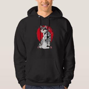 Japanese Samurai Senpai Cat Tattoo Teacher Master  Hoodie