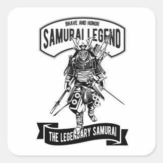 Japanese "Samurai" Square Sticker