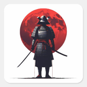 Japanese Samurai Square Sticker