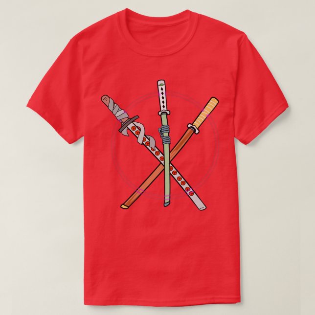Japanese Samurai Swords  T-Shirt (Design Front)
