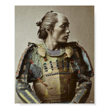 Japanese Samurai Vintage Photo Hand coloured