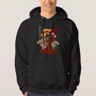 Japanese Samurai Vintage Sakura Cherry Blossom Kat Hoodie