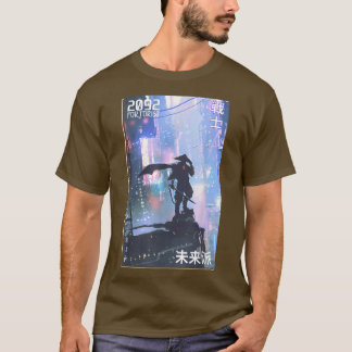 Japanese Samurai Warrior Aesthetic Futurist Video T-Shirt
