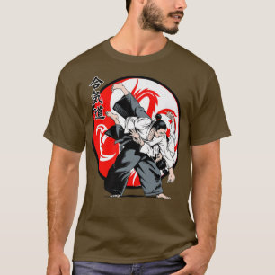 Japanese Samurai Warrior Aikido Japan Calligraphy T-Shirt