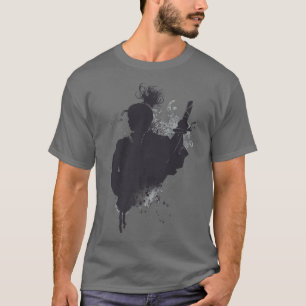 Japanese Samurai Warrior Ink Splatter Sword Art Bu T-Shirt