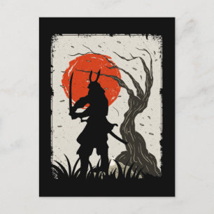 Japanese Samurai Warrior Japan Swordsman Postcard
