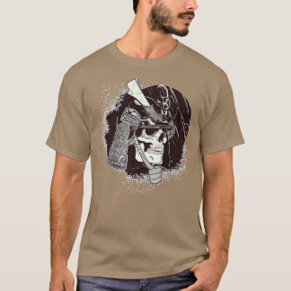 Japanese Samurai Warrior Katana Skeleton T-Shirt