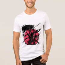 Japanese Samurai Warrior Red Sun Kanji Graphic