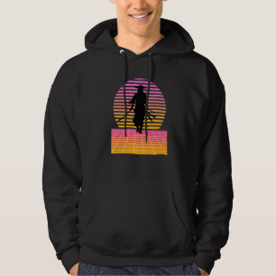 Japanese Samurai Warrior Retro Split Sunset Hoodie