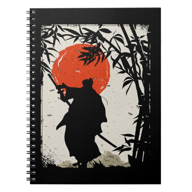 Japanese Samurai Warrior Swordsman Notebook (Front)