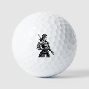 Japanese samurai warrior - woman golf balls