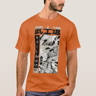 Japanese Samurai with Kanji Cool Japan Manga Kata T-Shirt