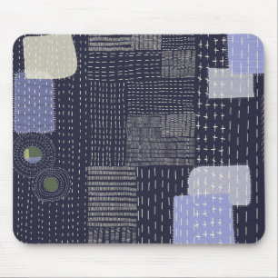 Japanese sashiko stiches resembling pattern mouse mat