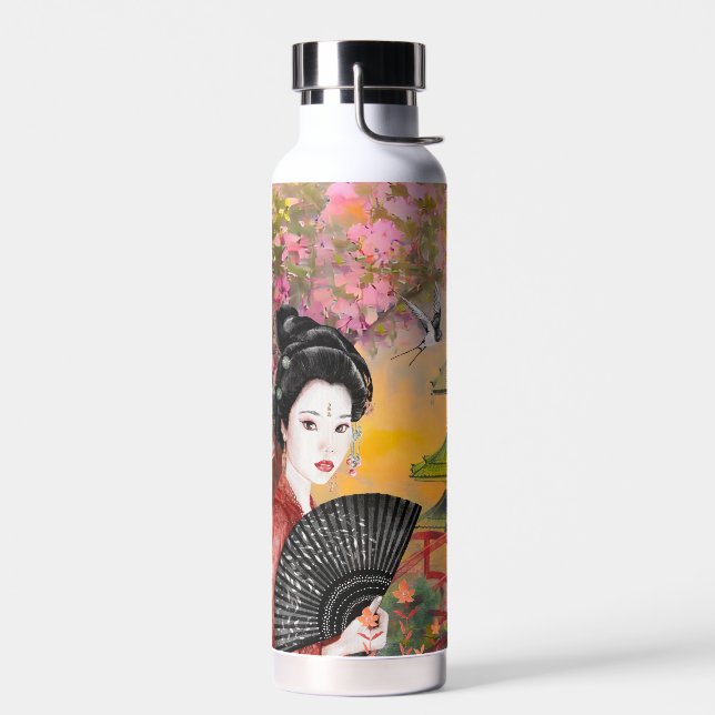 Japanese Scene With A Woman Water Bottle (Left)
