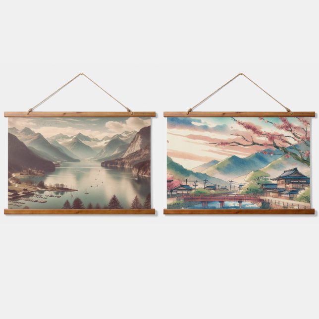 japanese scenic tapestries (Double)