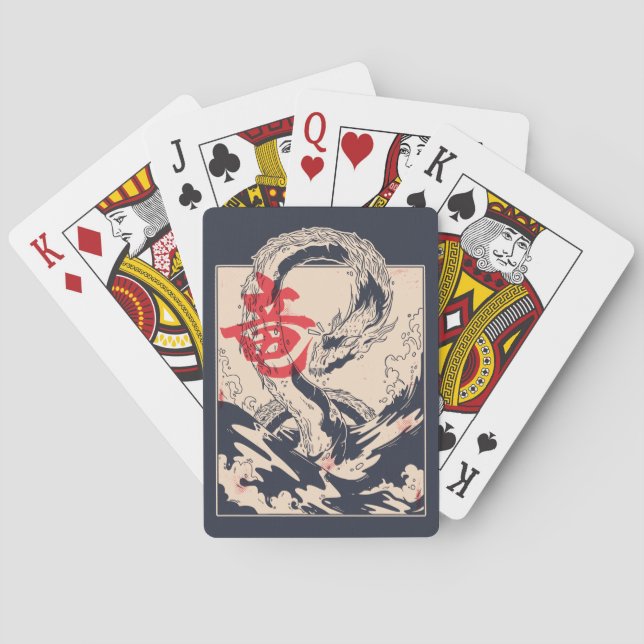 Japanese Sea Dragon Playing Cards (Back)