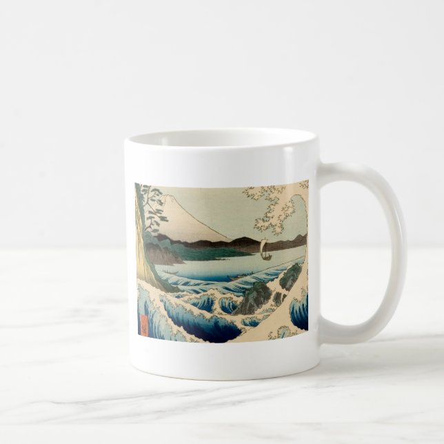 Japanese Sea of Satta Hiroshige Art  Coffee Mug (Right)