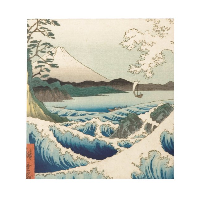 Japanese Sea of Satta Hiroshige Art  Notepad (Front)