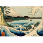 Japanese Sea of Satta Hiroshige Art  Photo Sculpture Magnet<br><div class="desc">This vintage Japanese woodblock print from 1858 is called The Sea at Satta in Suruga Province,  by Ando Hiroshige. The beautiful print is from the 36 Views of Mount Fuji,  a famous Japanese colour woodblock print.</div>
